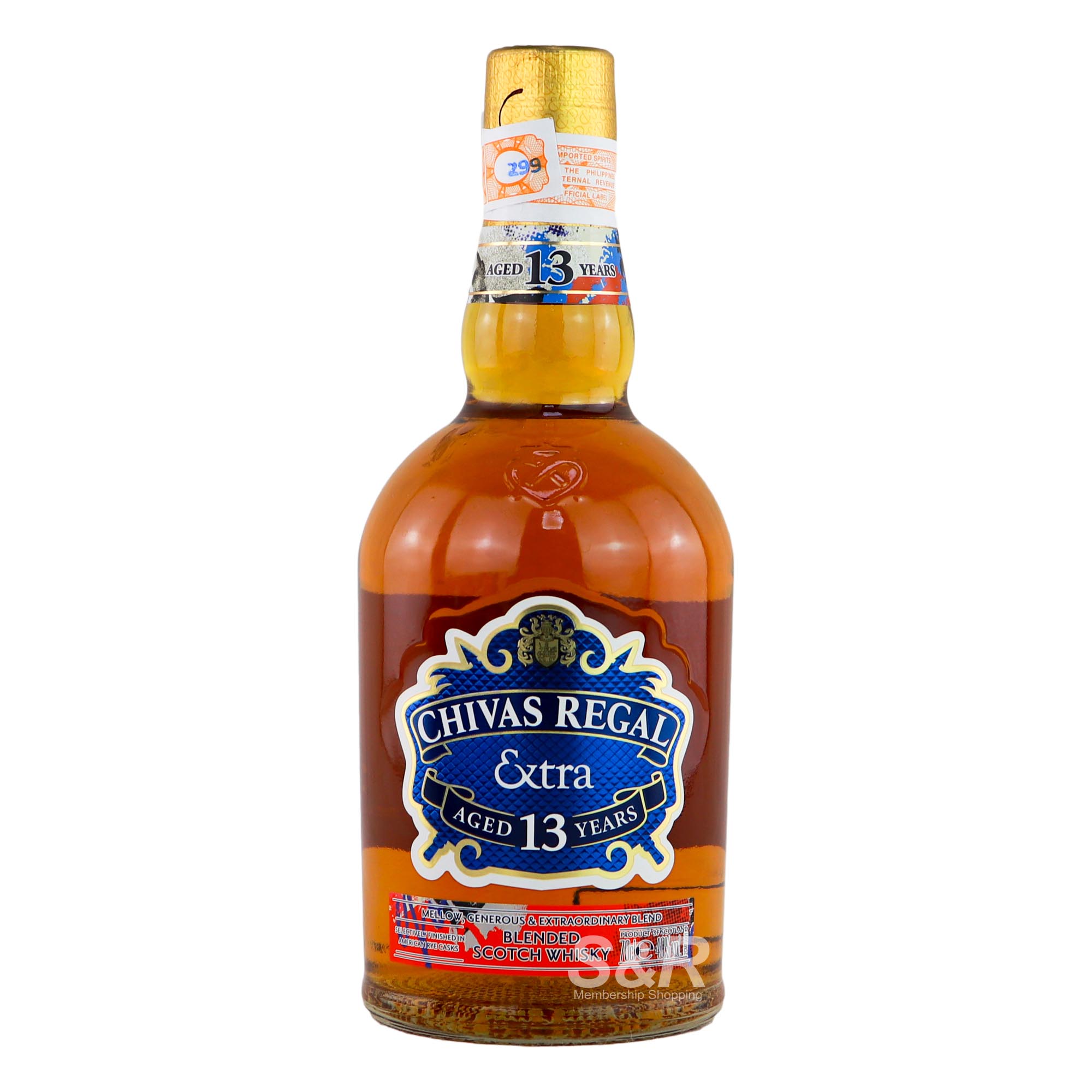Chivas Regal Extra Aged 13 Years Rye Cask Blended Scotch Whisky 700mL Chivas Regal Extra Aged 13 Years Rye Cask Blended Scotch Whisky 700mL